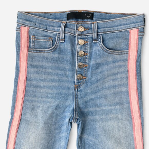 Veronica Beard Carolyn 10" Baby Boot Raw Hem Cropped Jeans Blue Size 26 - Picture 2 of 10